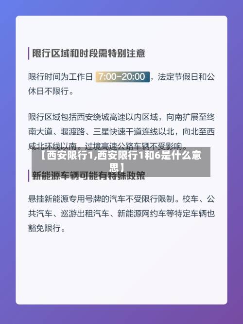 【西安限行1,西安限行1和6是什么意思】-第1张图片