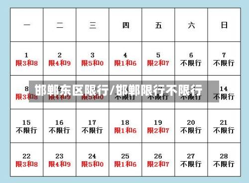 邯郸东区限行/邯郸限行不限行-第1张图片