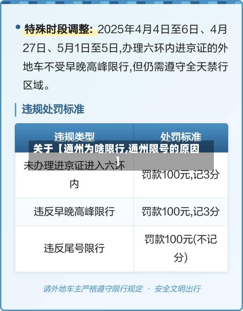 关于【通州为啥限行,通州限号的原因】-第1张图片