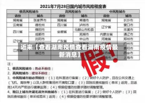 近来【查看湖南疫情查看湖南疫情最新消息】-第3张图片