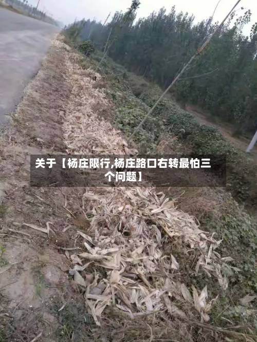 关于【杨庄限行,杨庄路口右转最怕三个问题】