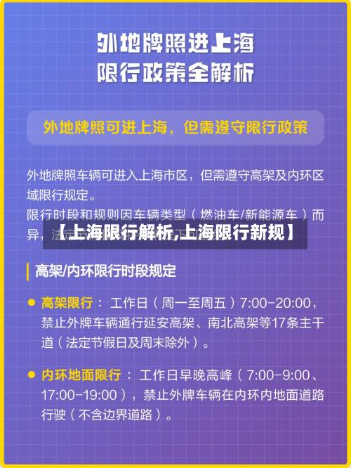 【上海限行解析,上海限行新规】