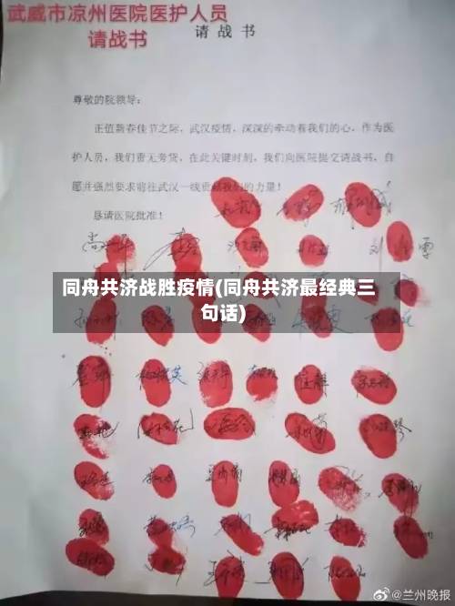 同舟共济战胜疫情(同舟共济最经典三句话)-第2张图片
