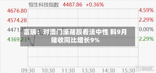 富瑞：对澳门濠赌股看法中性 料9月赌收同比增长9%-第1张图片