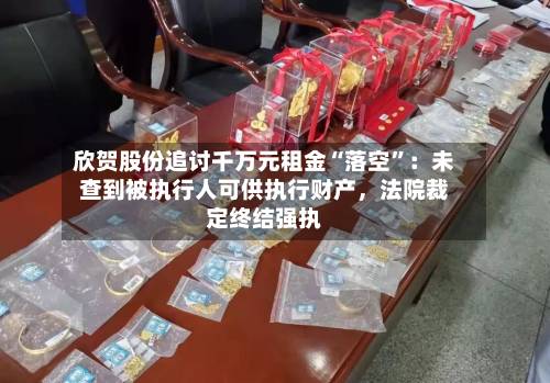 欣贺股份追讨千万元租金“落空”：未查到被执行人可供执行财产，法院裁定终结强执-第2张图片